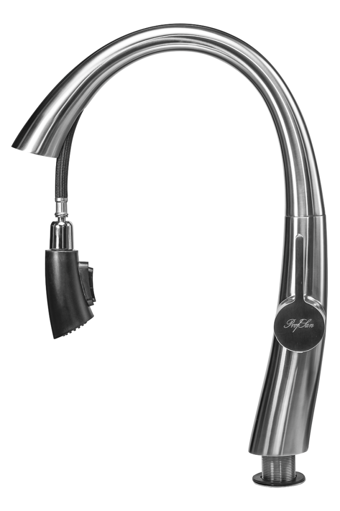 Фото Смеситель для кухни ПСМ-ПРОФСАН PSM-300-9 STEEL с выдвижной лейкой тип См-МОЦБИвА