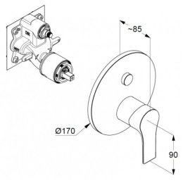 Фото Смеситель для ванны Kludi Zenta SL (486590565) хром
