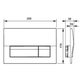 Клавиша смыва Roca Active (8901170B1) белый