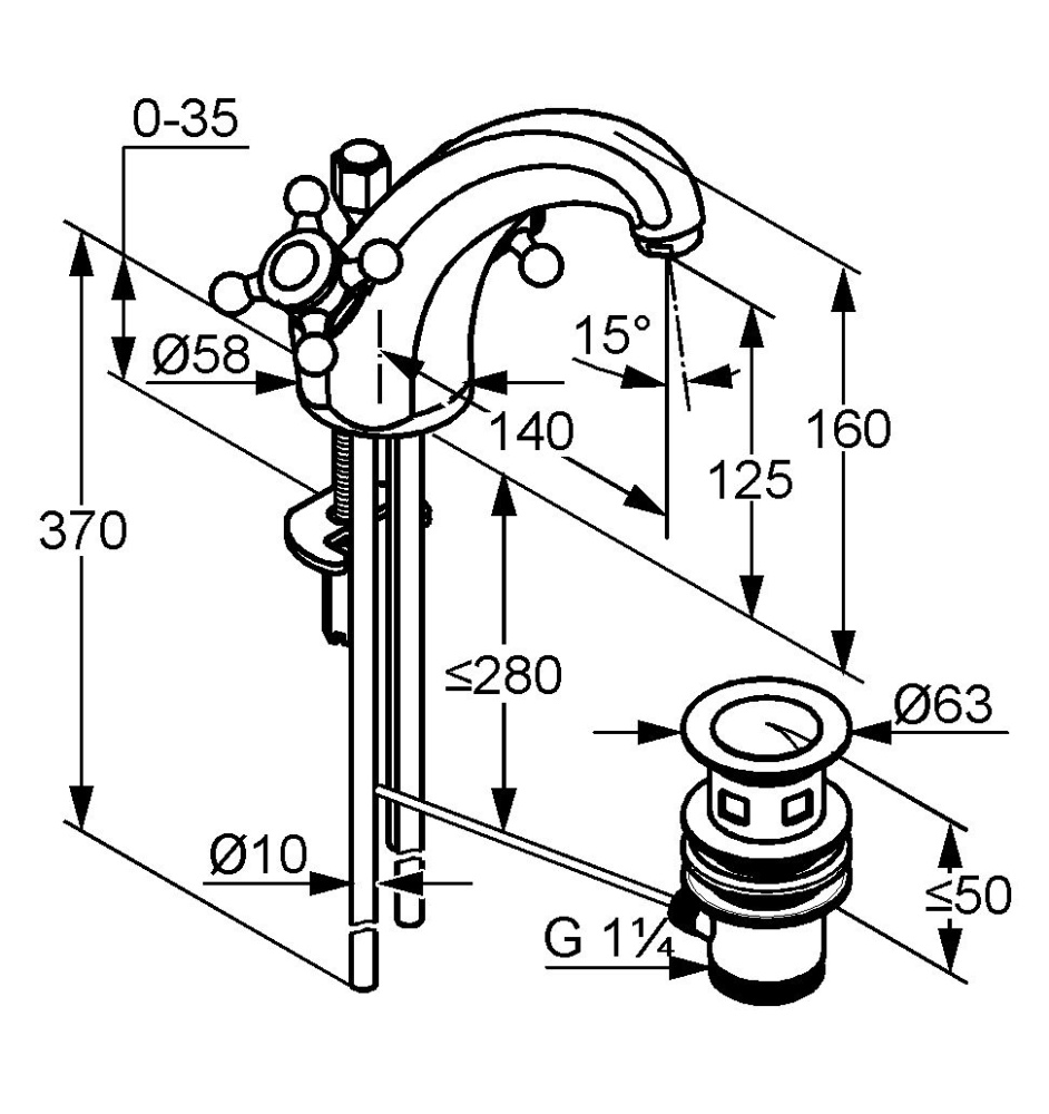 Фото Смеситель для раковины Kludi Adlon (510104520)