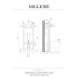 Migliore 20459 Сист. инсталляции h1130x400 мм. д/подв. WC