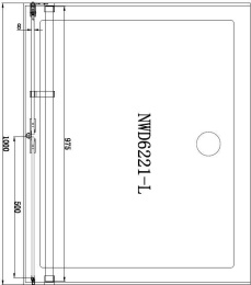 Душевая дверь Aquanet Beta NWD6221 100 R, прозрачное стекло