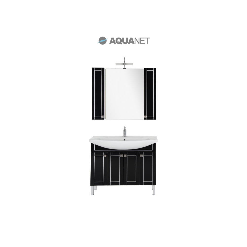 Мебель для ванной Aquanet Честер 105 черный/серебро
