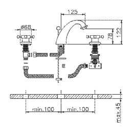 Смеситель для раковины Cisal Victorian VTT7101027