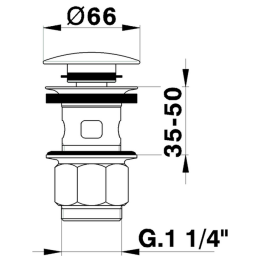 Фото Донный клапан Cisal (ZA00162021) хром