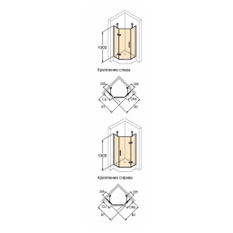 Душевой уголок Huppe Aura elegance 400901, 90 х 90 см, стекло прозрачное