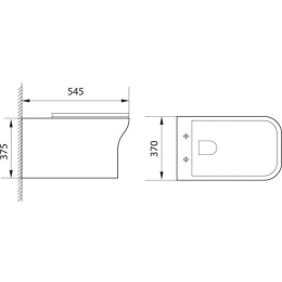 Унитаз подвесной Aquanet Rimless Cube-W CL-12248D