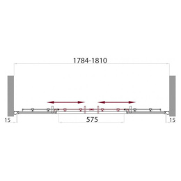 Душевая дверь BelBagno Uno UNO-BF-2-180-C-Cr