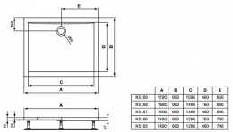 Душевой поддон 160x80 см Ideal Standard Ultra Flat K518701