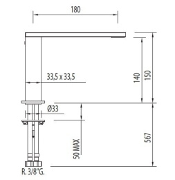 Фото Tres Cuadro 10620501 Смеситель для раковины