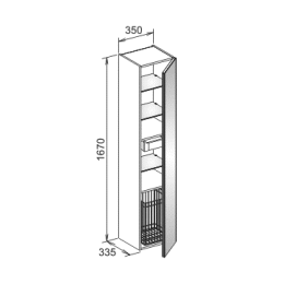 Пенал Keuco Royal Reflex 34031YY0002