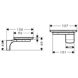 Фото Hansgrohe Axor Urquiola 42433000 Мыльница с держателем