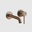 Смеситель для раковины Gessi 316 Flessa 54083#708, медь брашированная/шлифованная PVD (Copper Brushe