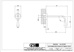 Излив настенный Gessi Goccia (33715#031) хром