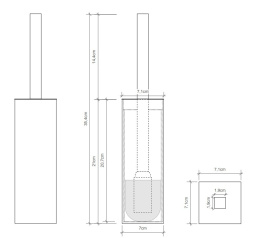 Ершик для унитаза Decor Walther Cube (0820182), золото