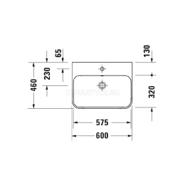 Раковина 60 см Duravit Happy D.2 Plus 2360600000, белый