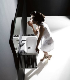 Фото Столешница Kerasan Inka 341734 32 черный с декором