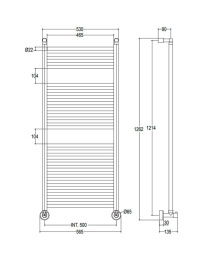 Фото Полотенцесушитель водяной Margaroli Alba 56x126 74645023AL белый