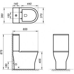 Бачок BelBagno Acqua BB340T