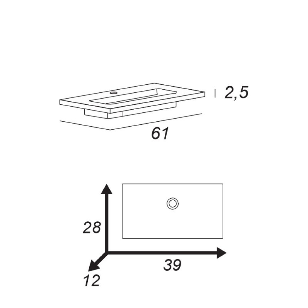 Фото Керамическая раковина CEZARES 50202