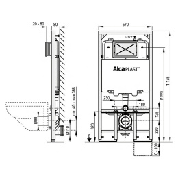 Скрытая система инсталляции AlcaPlast A1101/1200 Slim Modul
