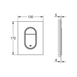 Кнопка смыва Grohe Arena Cosmopolitan (37 624 P00) серый