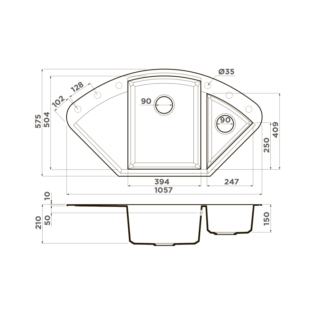 Кухонная мойка Omoikiri Sakaime 105C-BE Tetogranit (4993124) ваниль