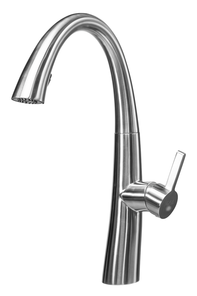 Фото Смеситель для кухни ПСМ-ПРОФСАН PSM-300-9 STEEL с выдвижной лейкой тип См-МОЦБИвА