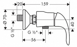 Смеситель для душа Hansgrohe Focus (31760000) хром
