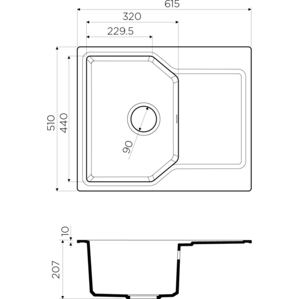 Кухонная мойка Omoikiri Yonaka 61-GR Artgranit (4993636) leningrad grey