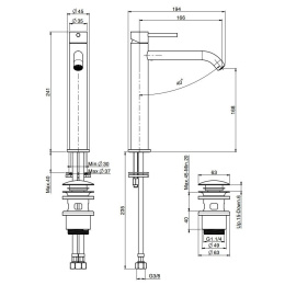 FIMA Carlo Frattini Spillo Steel F3071LINOX Смеситель для раковины