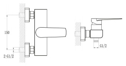 Фото Смеситель для душа BelBagno Carin CAR-ESDM-CRM