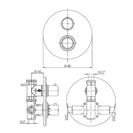 Фото Смеситель для душа Paini Cox 78CR690TH хром