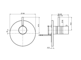 Термостат для душа F4039X1CR FIMA Carlo Frattini FIMATHERM