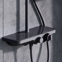 Душевая система с термостатическим смесителем Damixa Apollo (947760300) черный