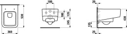 Подвесной унитаз Laufen Pro S 8.2096.2.400.000.1 Rimless безободковый, с покрытием LCC