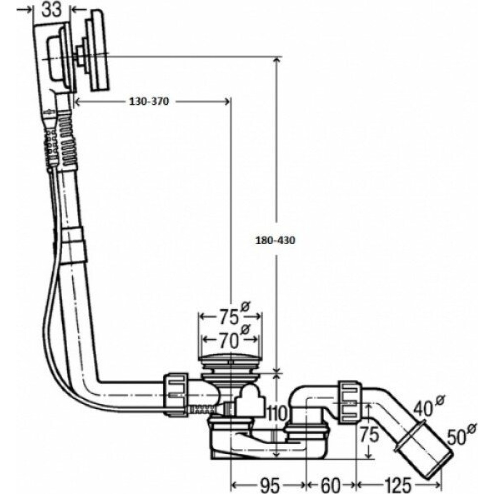 Слив-перелив Viega Simplex 728014 с наливом