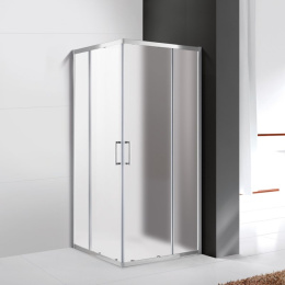 Фото Душевой уголок Cezares Molveno-A-2-100-P-Cr, 100 x 100 x 190 см, стекло текстурное Punto, хром