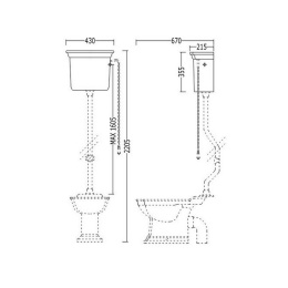 Фото Devon Westminster Бачок высокий подвесной OLD IBCAWES