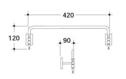 Держатель полотенца Globo Paestum (PAAA44)