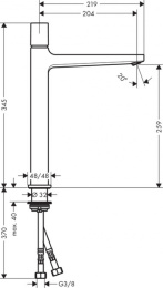 Смеситель для раковины Hansgrohe Metropol (32572000) хром