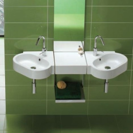 Фото Раковина угловая Hatria Area (Y0WH01) белый