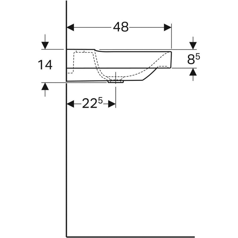 Geberit Xeno2 500.531.01.1 Раковина, подвесная