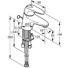 Смеситель для раковины Kludi Objekta Mix (332200575) хром