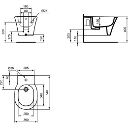 Инсталляция Ideal Standard Prosys с биде Connect Air, D212101, комплект