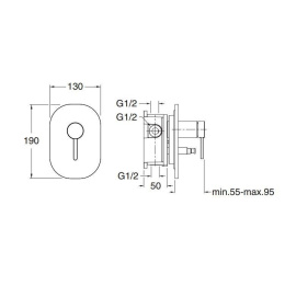 Cristina UNI/C UC63951 Смеситель для ванны
