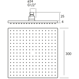 Фото Верхний душ Cisal Xion DS016450D1, серый