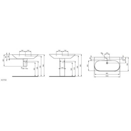Фото Раковина-умывальник Ideal Standard (Идеал Стандард) Tonic (Тоник) K070001 100 см для ванной комнаты