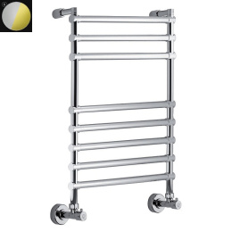 Водяные полотенцесушители Полотенцесушитель Margaroli Sole 464-8, 46437008СG водяной, Хром/Золото