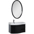 Мебель для ванной Aquanet Сопрано 95 L черный (2 дверцы 2 ящика)